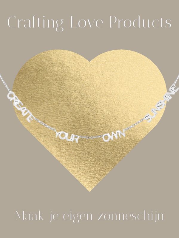 Halsketting met de quote Create Your Own Sunshine