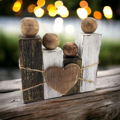 Familie, het belangrijkste wat er is, uit hout gesneden, een fijn stuk