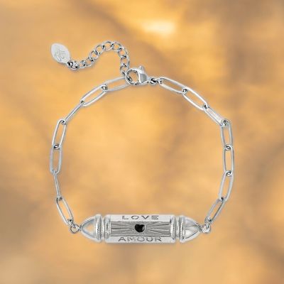 Roestvrijstalen armband met kogelkraal