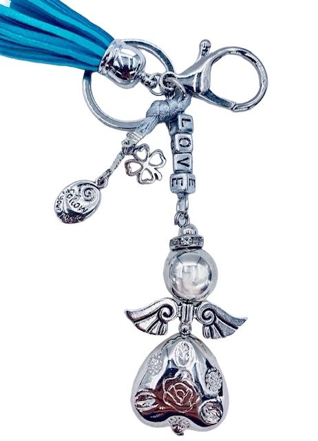 LOVE angel sleutelhanger Turquoise