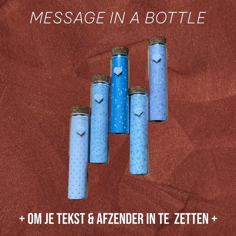 Message in a bottle , glazen kaartje