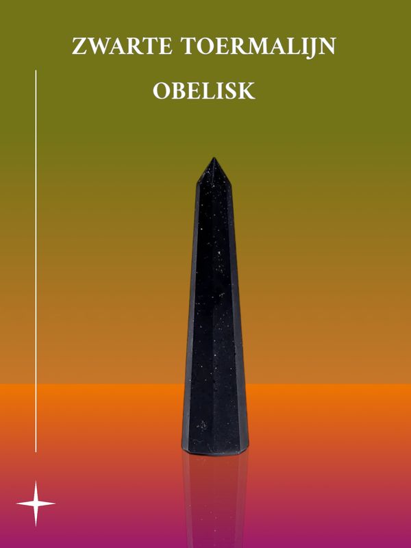 Obelisk van zwarte toermalijn