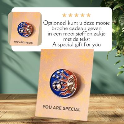 Broche zon, maan en sterren