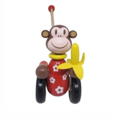 Houten duwstok AAP met banaan