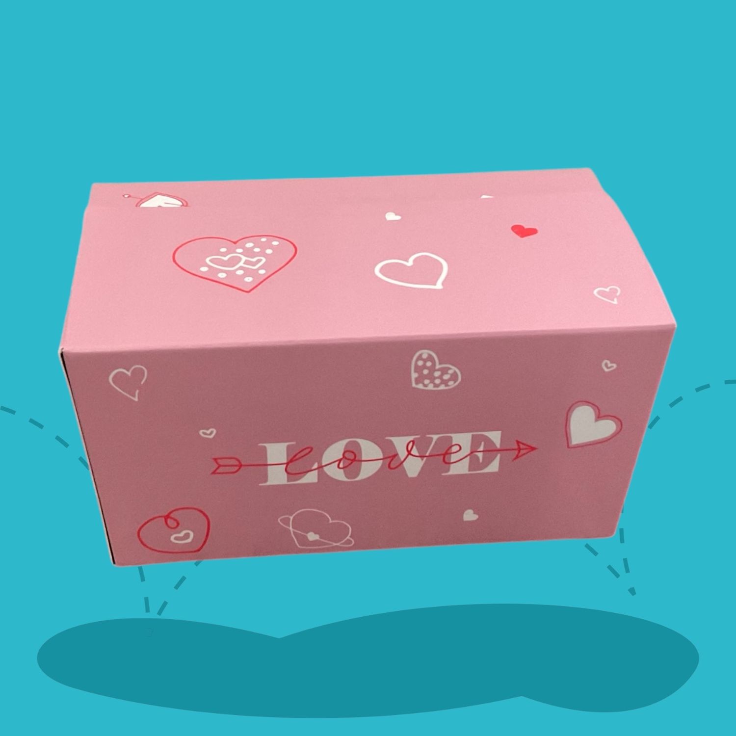 LOVE cadeaubox, om je aangekochte producten in te geven.