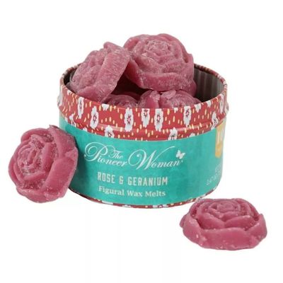 vintage blikje waxmelts bloemen