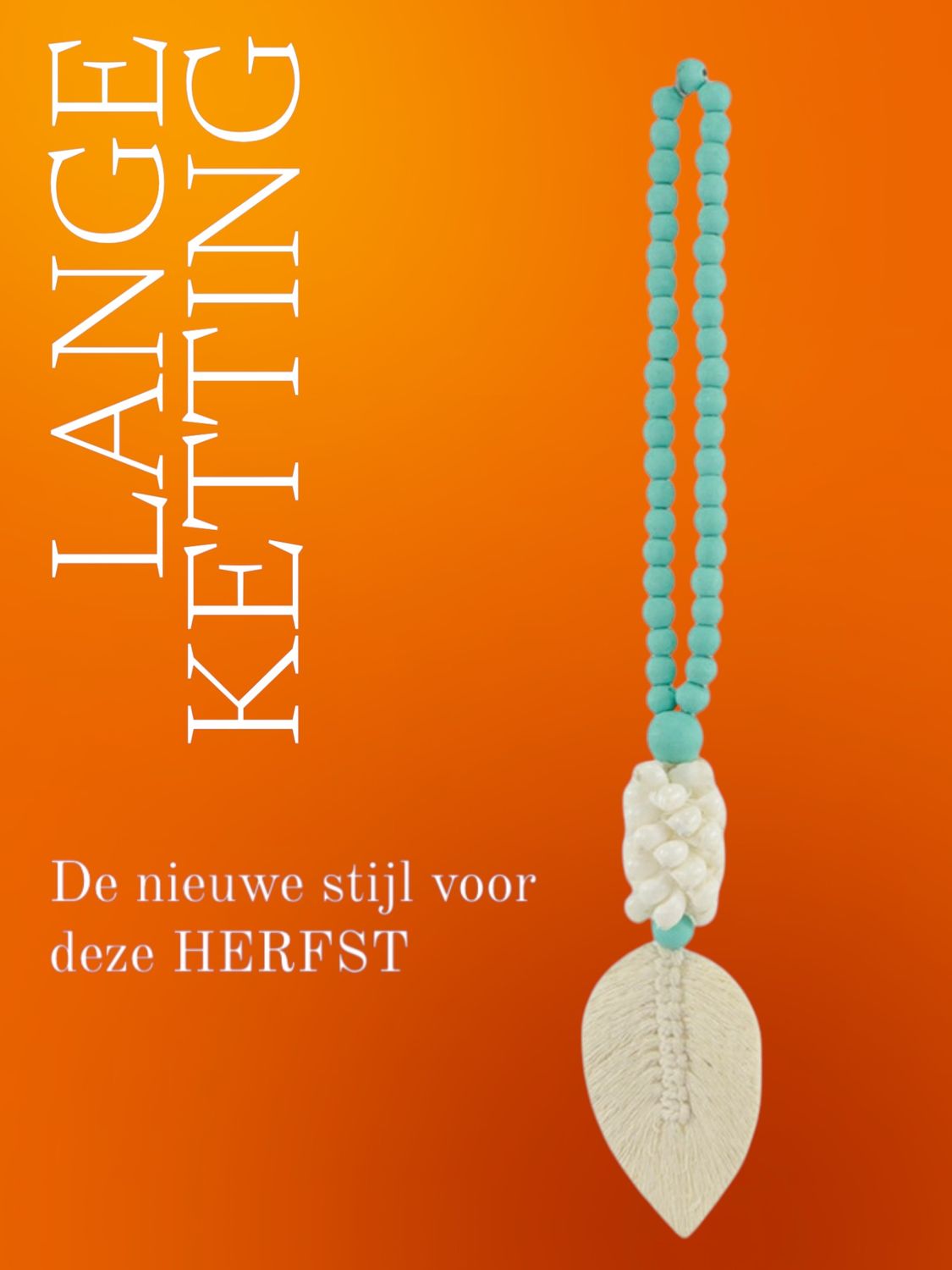  versiering van je huis of je hals met deze mooie ketting, van schelp, stof en kralen