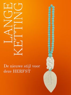  versiering van je huis of je hals met deze mooie ketting, van schelp, stof en kralen