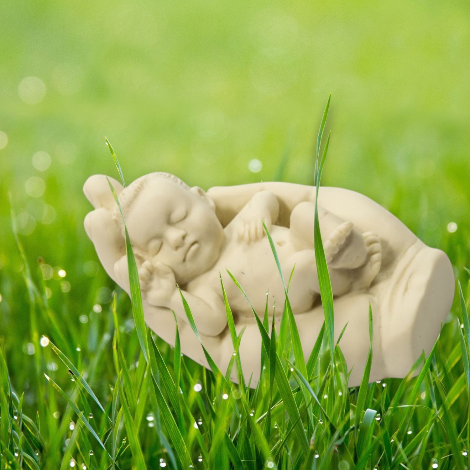baby op hand, polystone