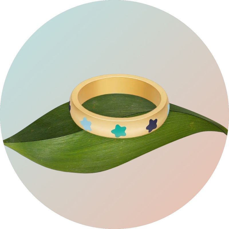 rvs ring met sterren
