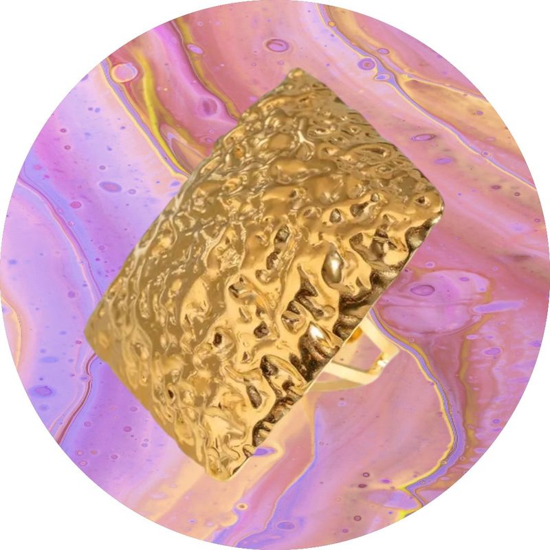 Classic blade ring, rvs en 18 K verguld