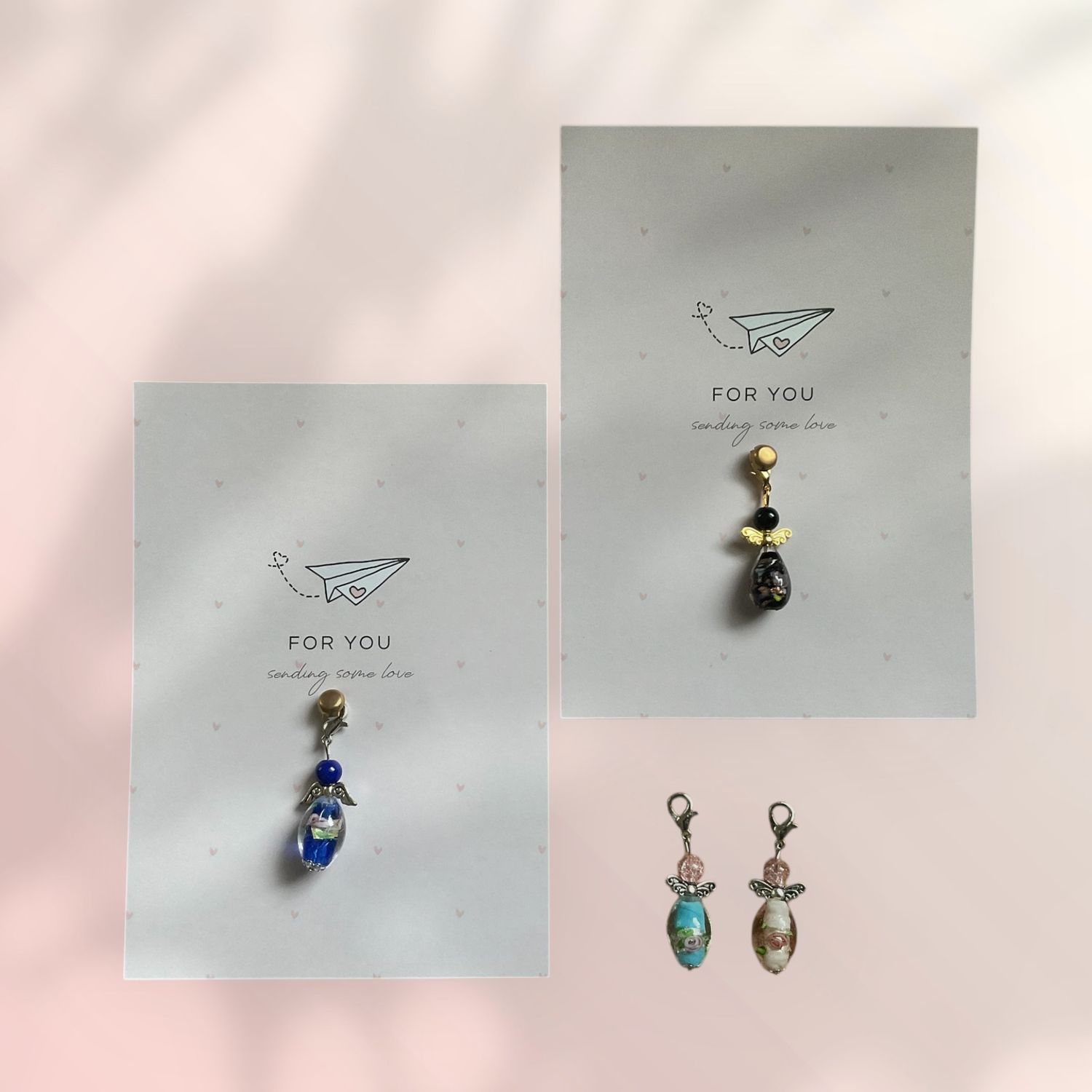Troostkado, troostcadeau, engeltje van glas bedel