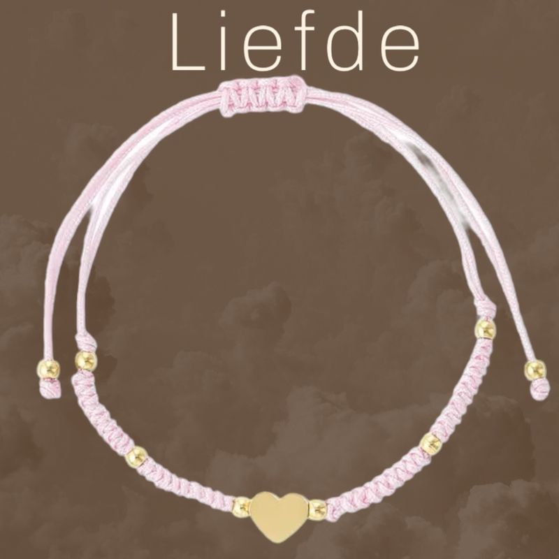 Troostcadeau, troostkado, armband handgemaakt met hartje RVS