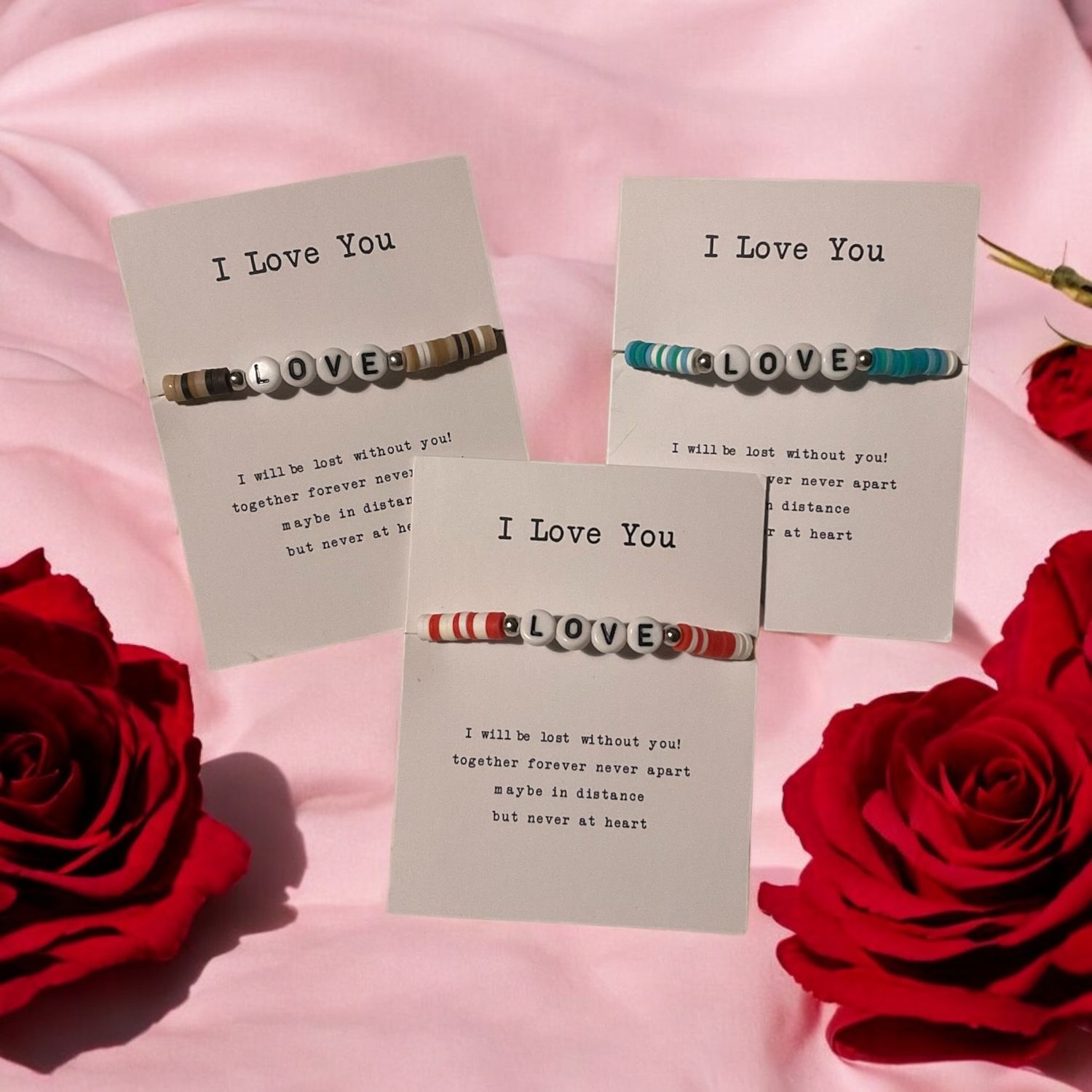 I LOVE YOU,  lieve LOVE armband voor je geliefde...