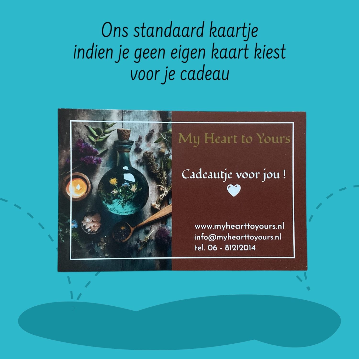 standaard kaartje bij een cadeautje (klein formaat)