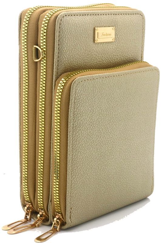 Handig telefoontasje, waar je meer in kan meenemen, Beige kleur