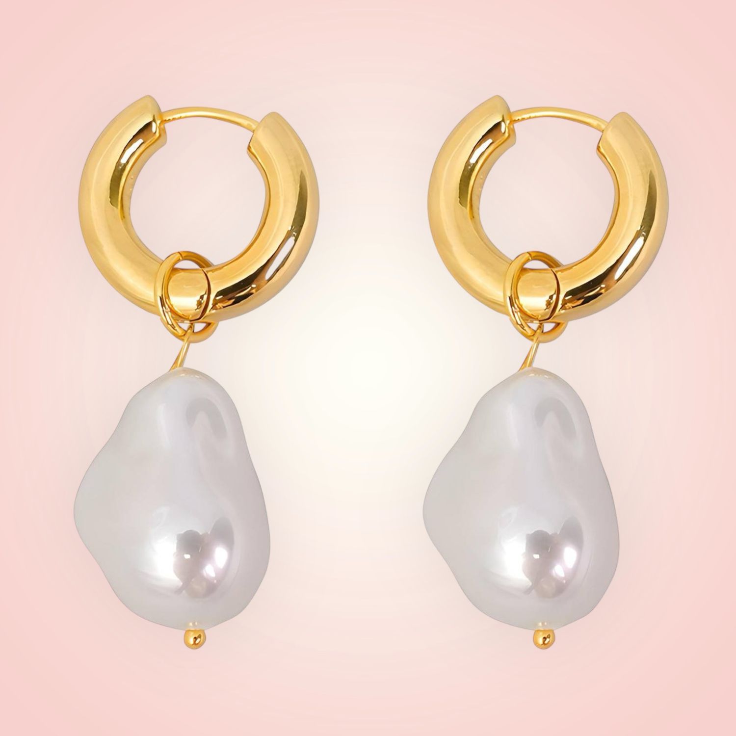 Oorbellen Parel 18 K gold plated Stainless Steel (2)