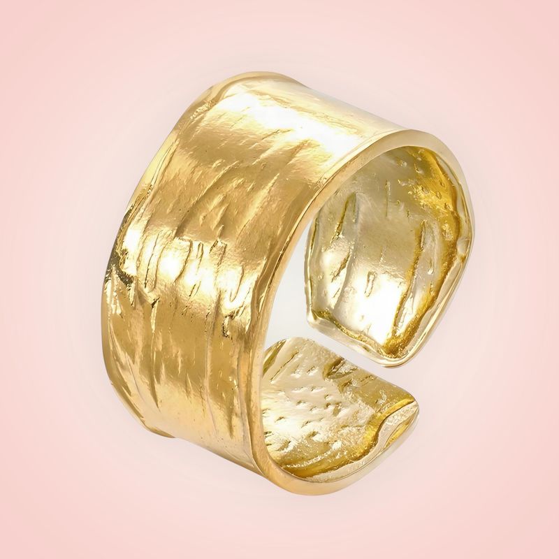 Ring Glad, 18 K gold plated Stainless Steel