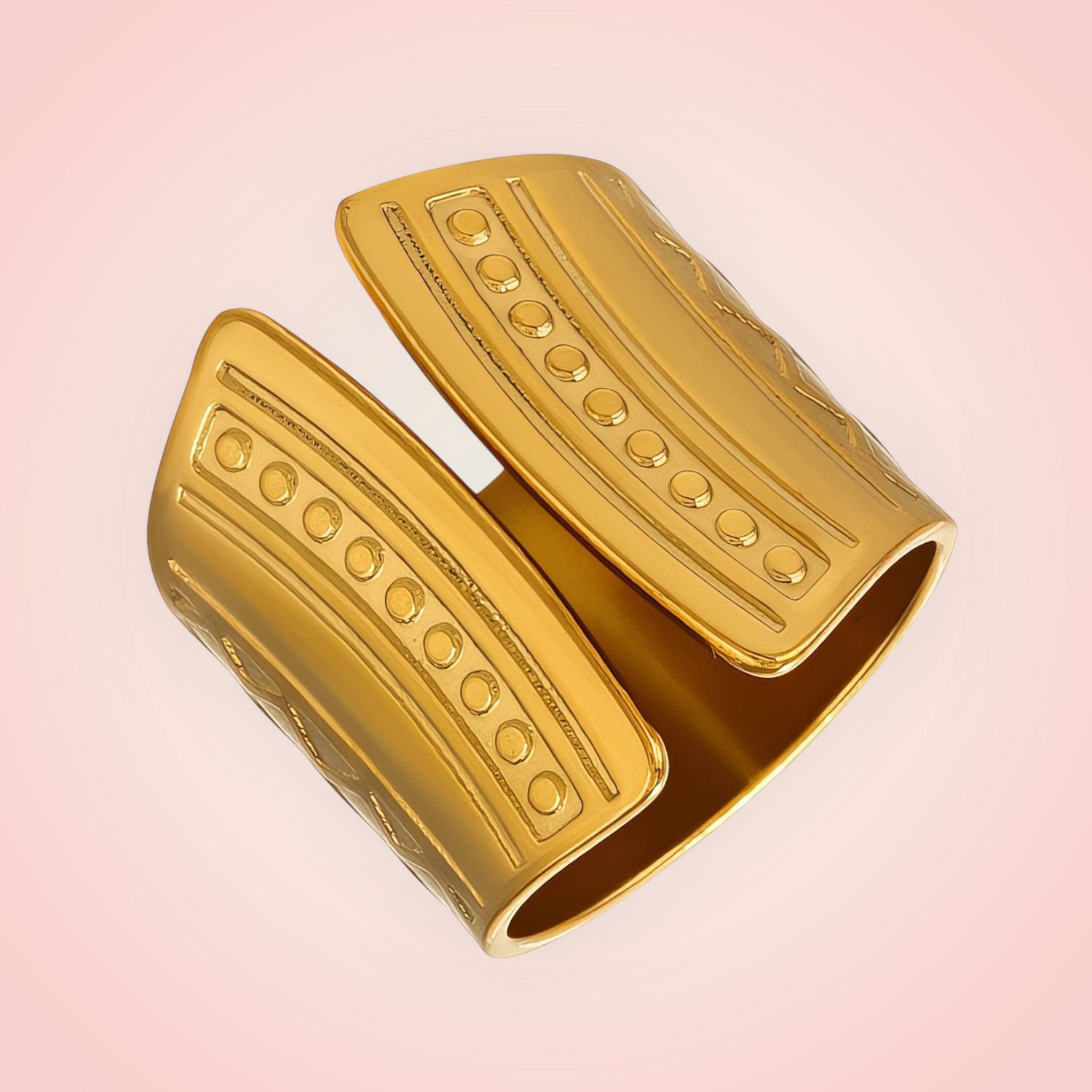 Ring Modern, 18 K gold plated Stainless Steel