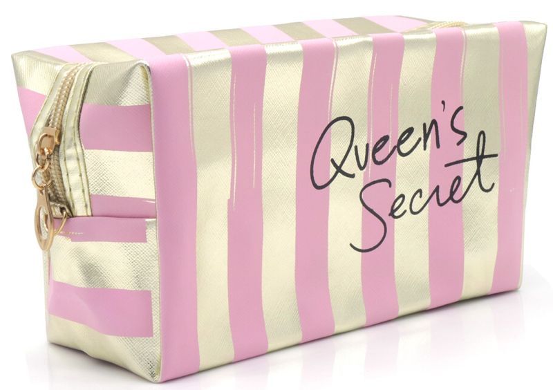 Fijne modieuze toilettas, roze/goud