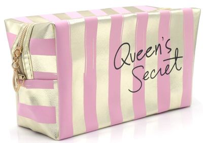 Fijne modieuze toilettas, roze/goud