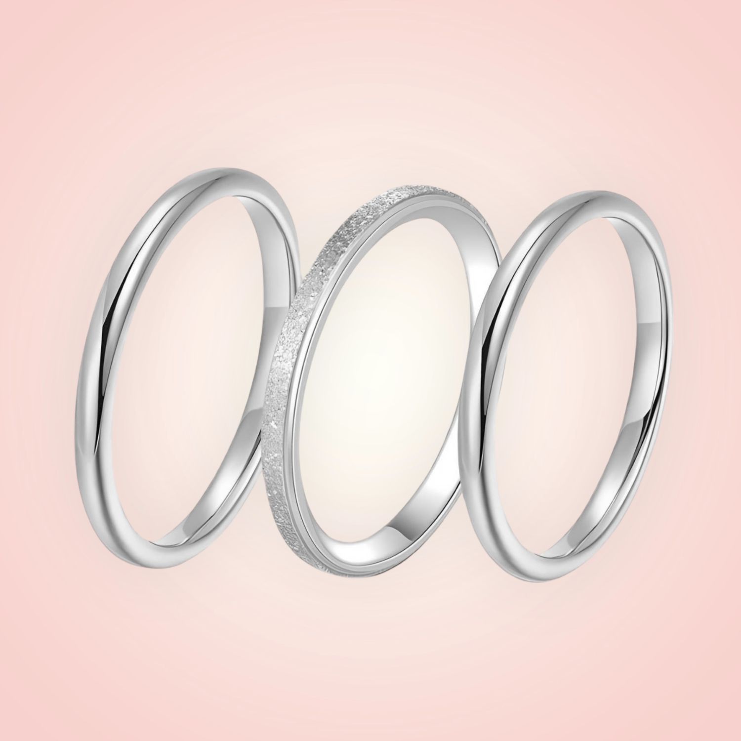 Ringen set van 3 RVS ringen