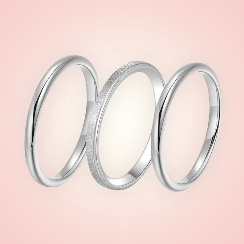 Ringen set van 3 RVS ringen