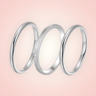 Ringen set van 3 RVS ringen
