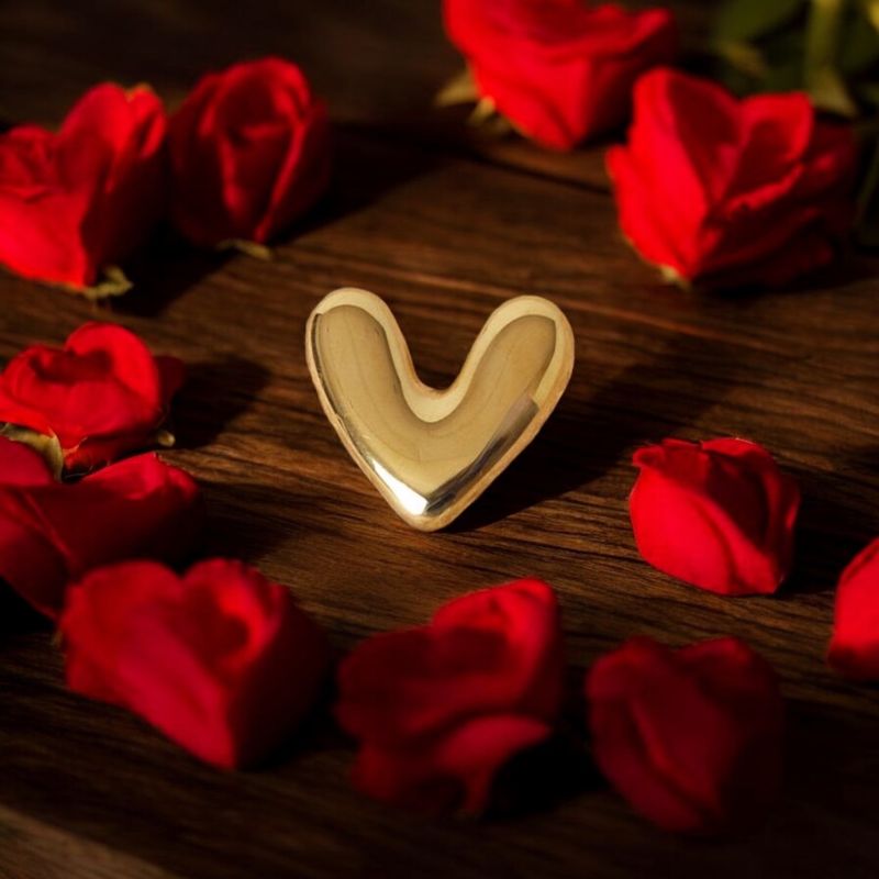 Een heel lief hartje broche/pin voor een geliefd persoon