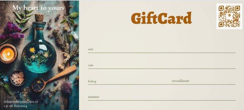 Je E-Giftcard persoonlijk geven of per post
