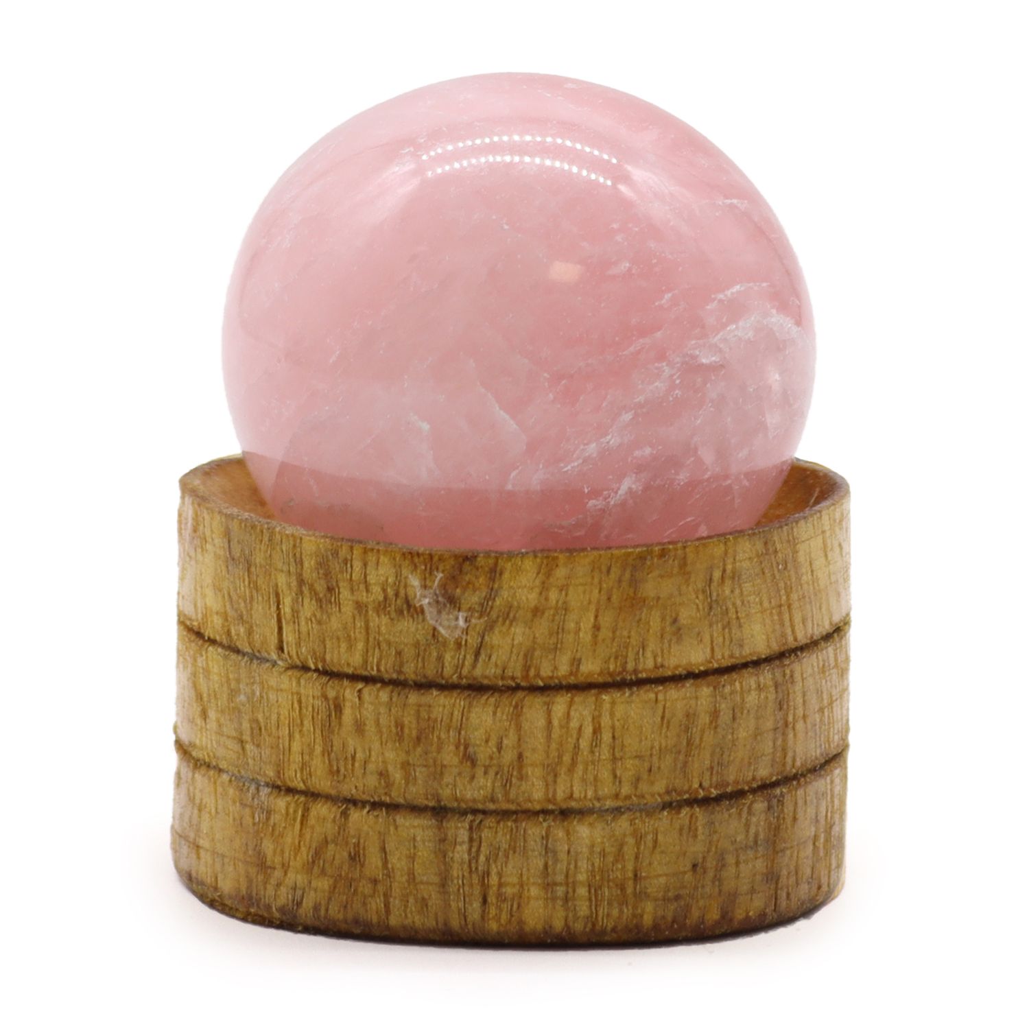 Rozenkwarts Bol met houder hout