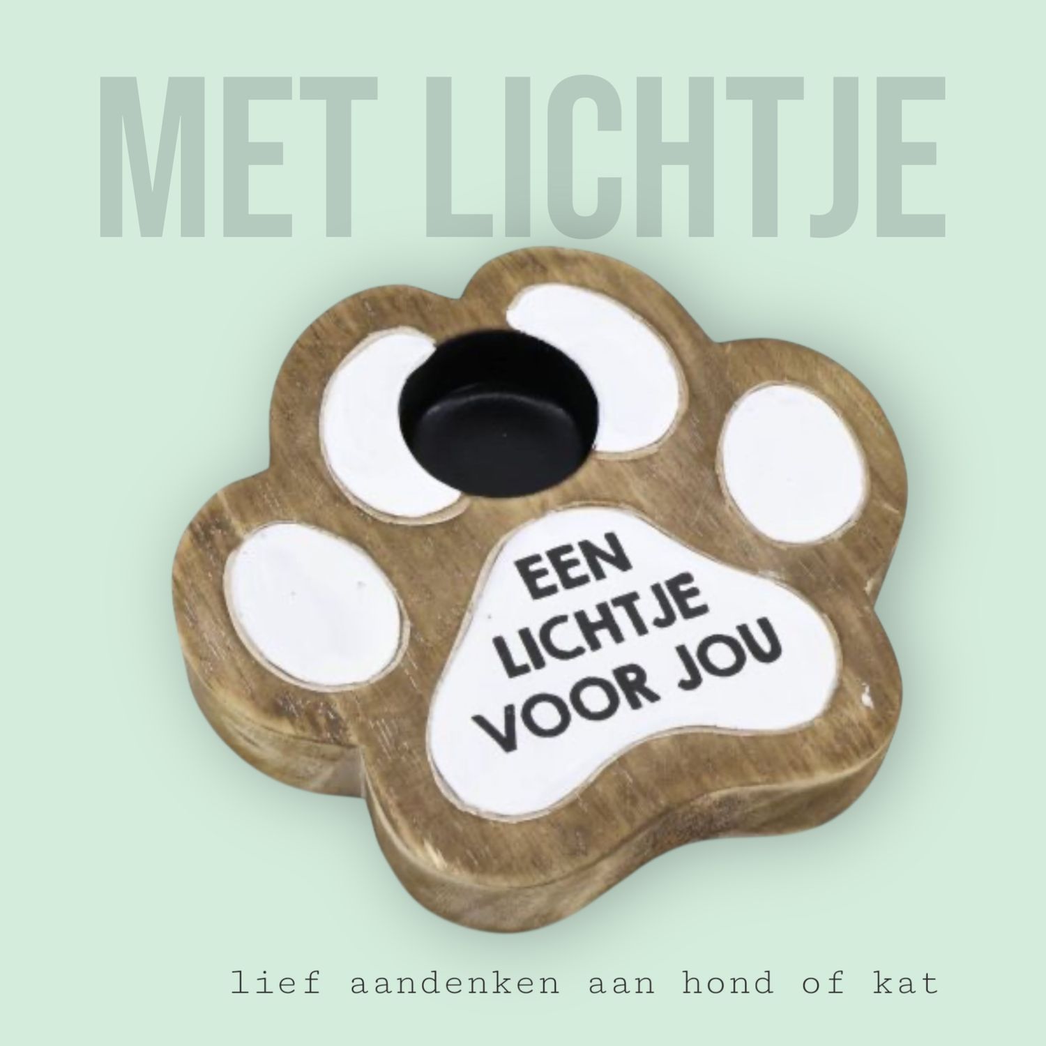 Gedenklichtje om je trouwe viervoeter te gedenken