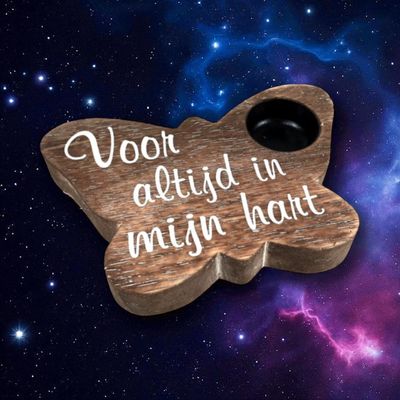 Waxonelicht VLINDER, voor altijd in mijn hart