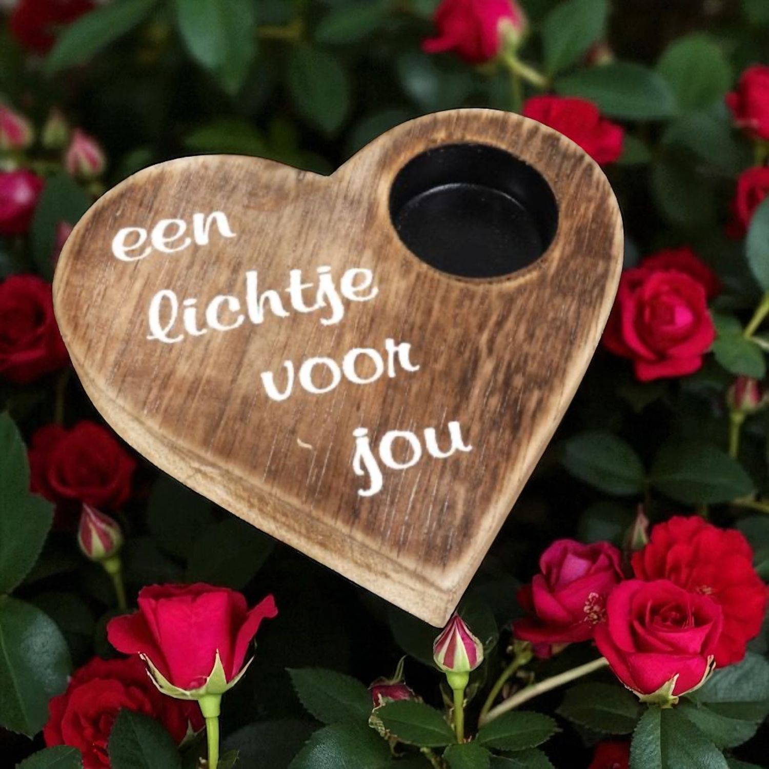 Waxinelichthouder, een lichtj e voor jou, gedenklichtje