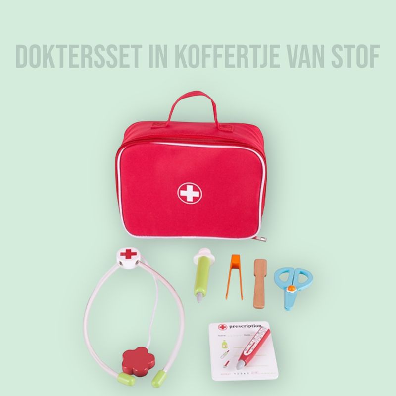 Dokterstas van stof, met rits