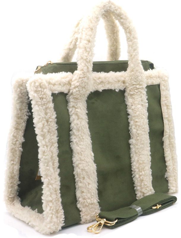 Mooie stijlvolle shopper met rits en schouderriem