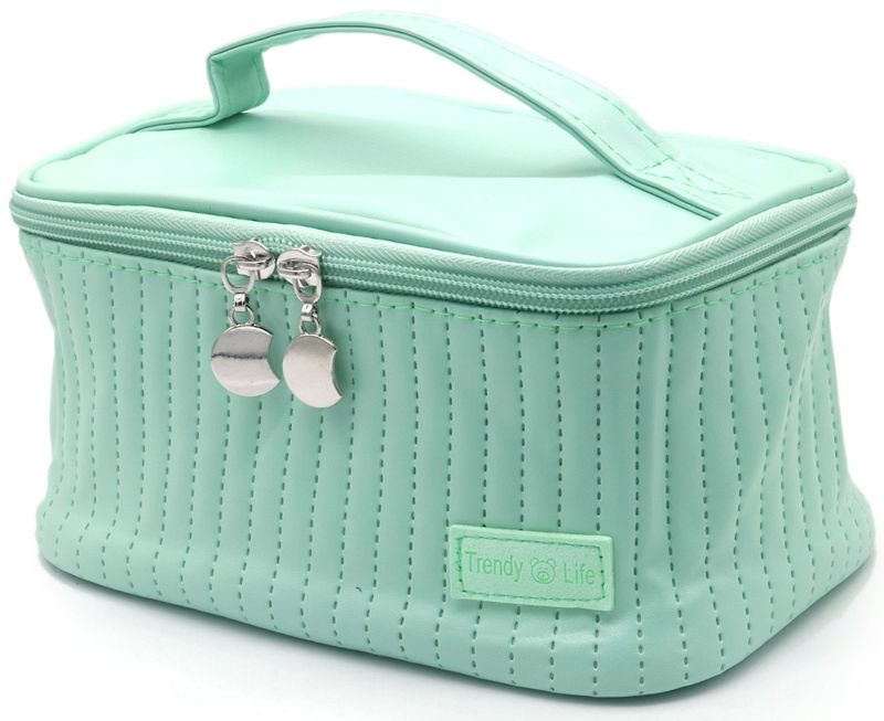 Make up Bag, voor onderweg, reizen, beauty case, turquoise, met rits