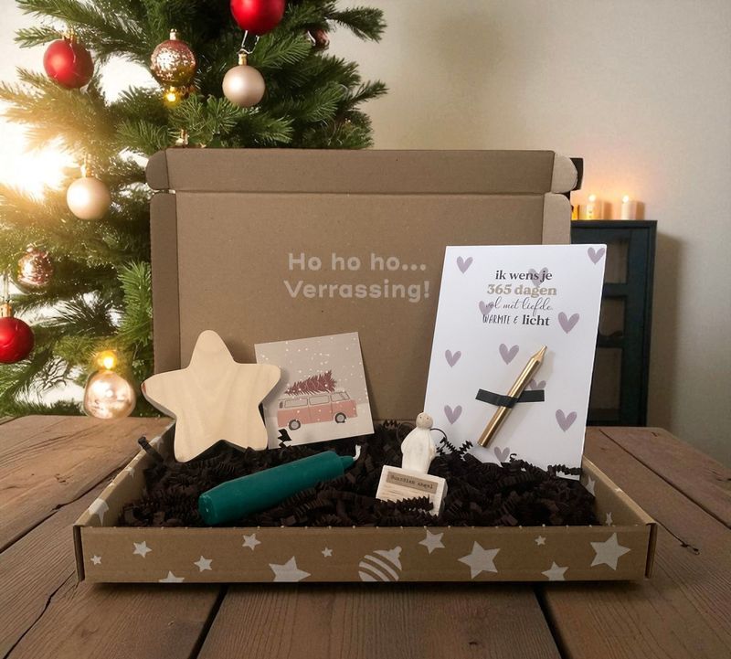 Kerst cadeau box voor in de brievenbus, cadeau verzenden voor Kerst, kerst cadeau man en/of vrouw, brievenbus kerst kado