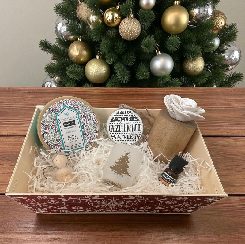 Kerst cadeau box Relaxing, kerstgeschenk, kerstcadeau, kerstgift, kerst avond