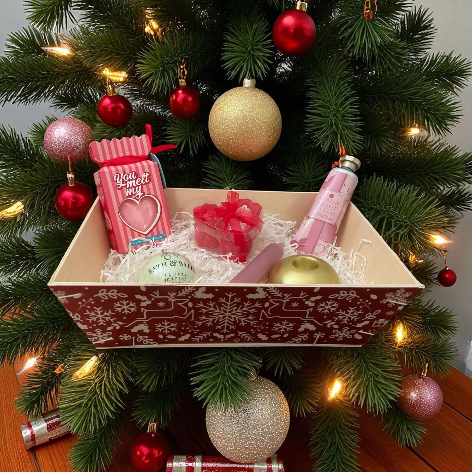 Kerst cadeau box, You melt my heart Cadeau box You melt my heart, voor vrouw, kerstcadeau, kerstpakket