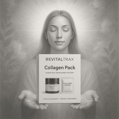 Revitaltrax huidverzorgende producten, speciaal de Collageen poeder in handige 1 portie sachets