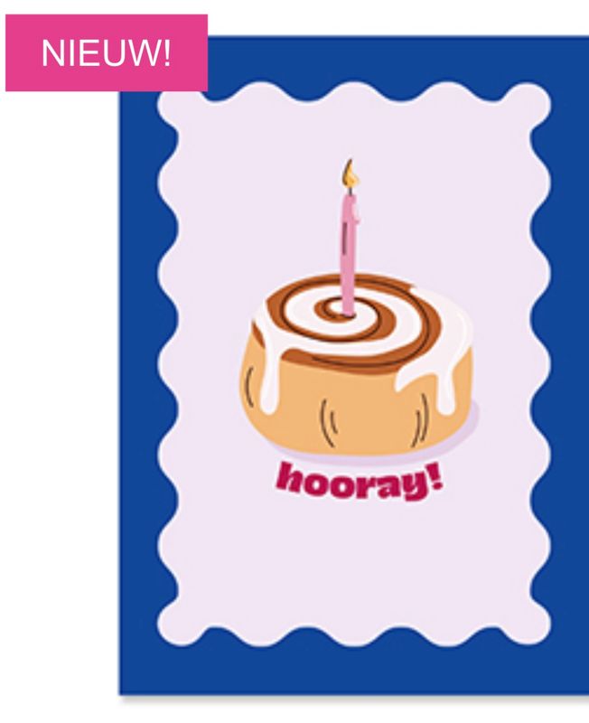 Kaart HOORAY (Hoera) Kaartje HOORAY