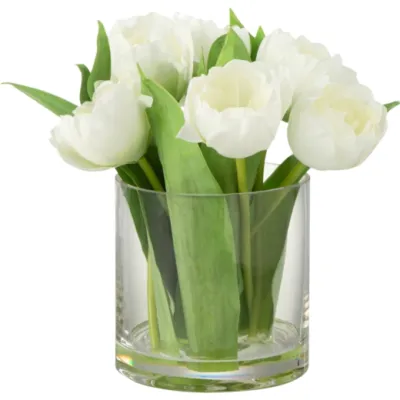 Bloemen in vaas water Bloemen die al in een vaas met water staan, heel echt, een mooi cadeautje voor verjaardag of zo maar....