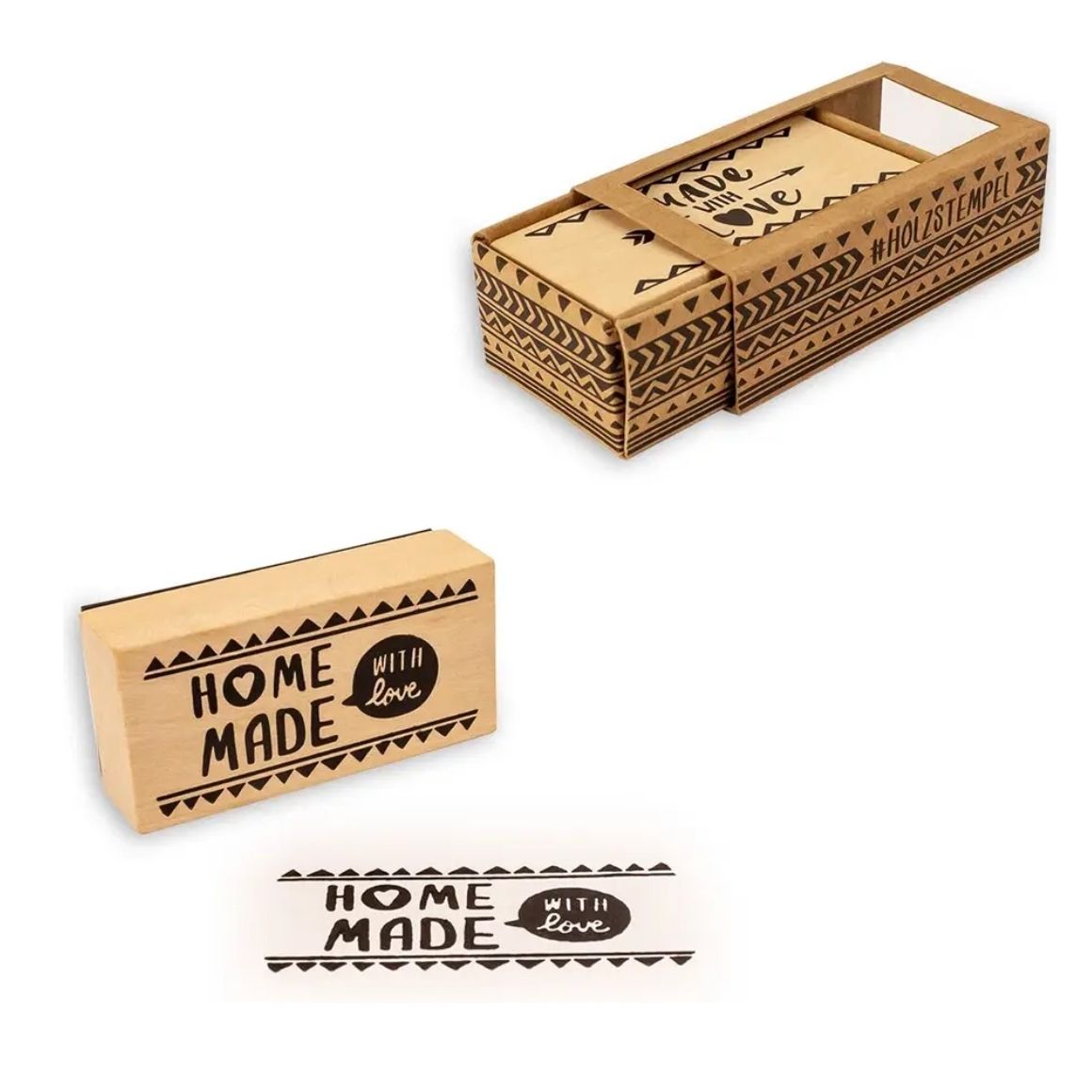 Let the Adventure Begin, houten stempels