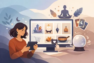 Online spirituele winkel kiezen met gevoel