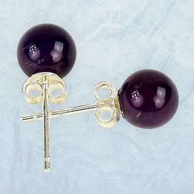 Oorstekers Amethist steen