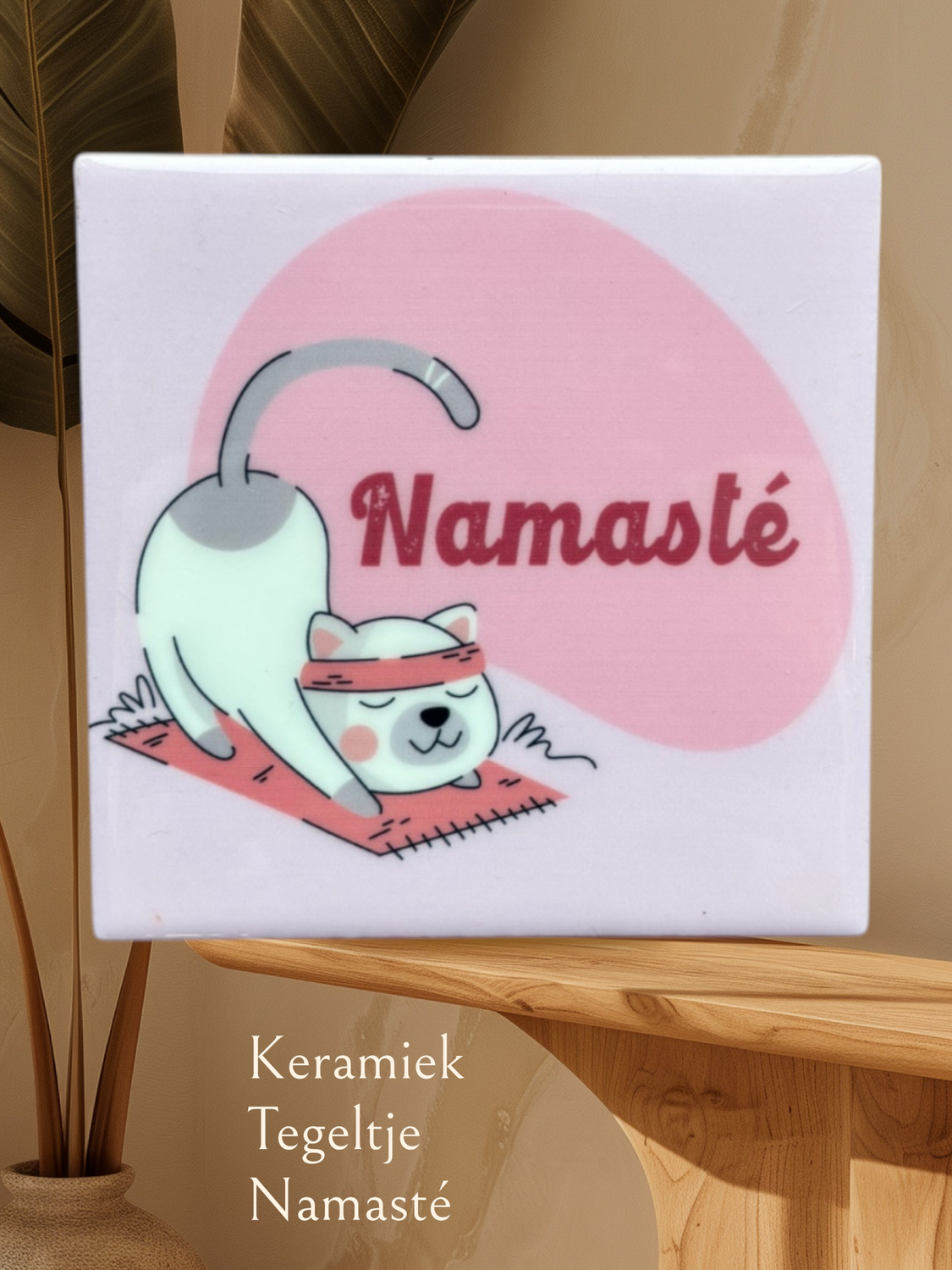 Tegel Namaste van keramiek, bij myhearttoyours.nl