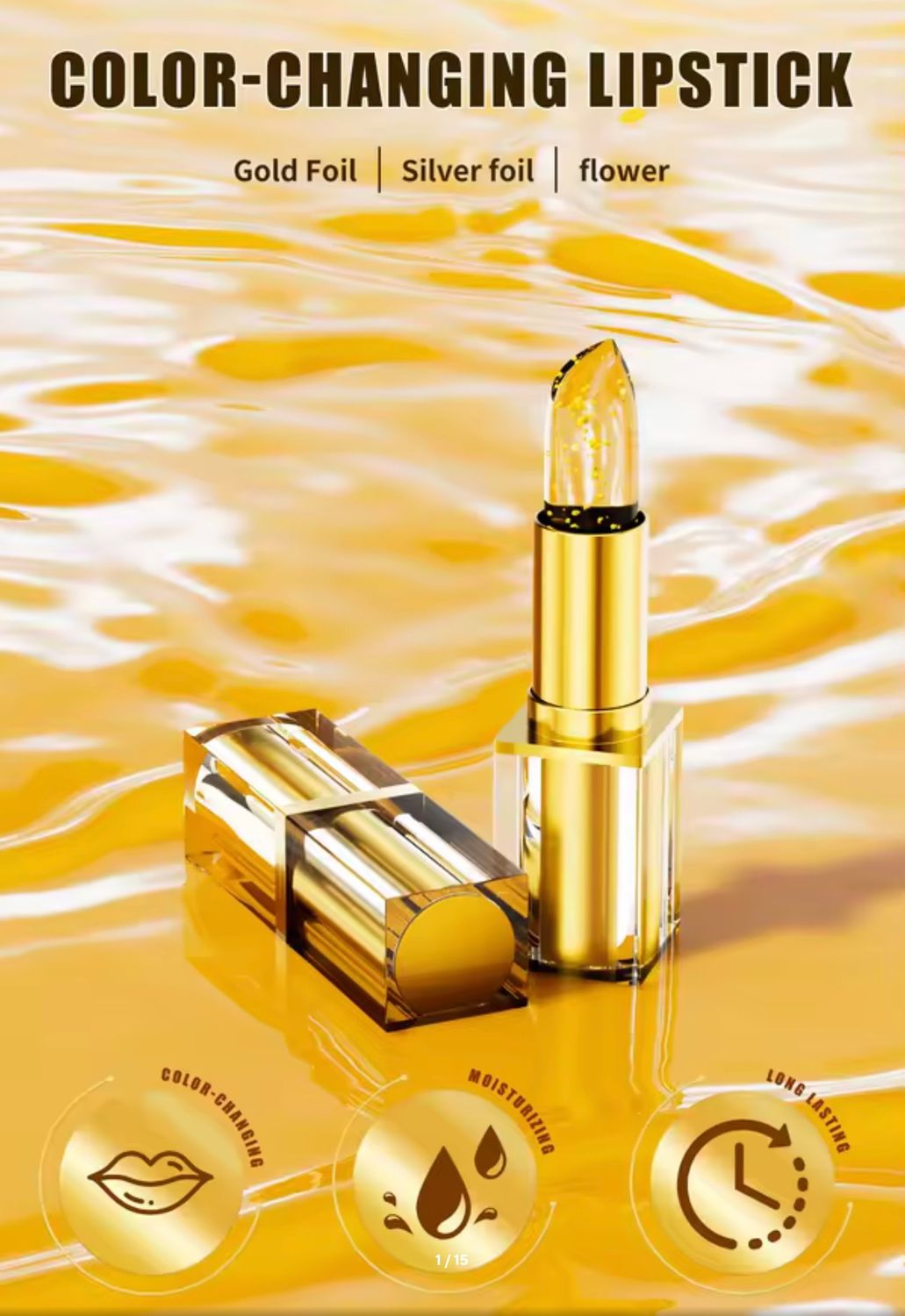 Kleur verandering Lipstick Jelly parelmoer, te koop bij My heart to yours