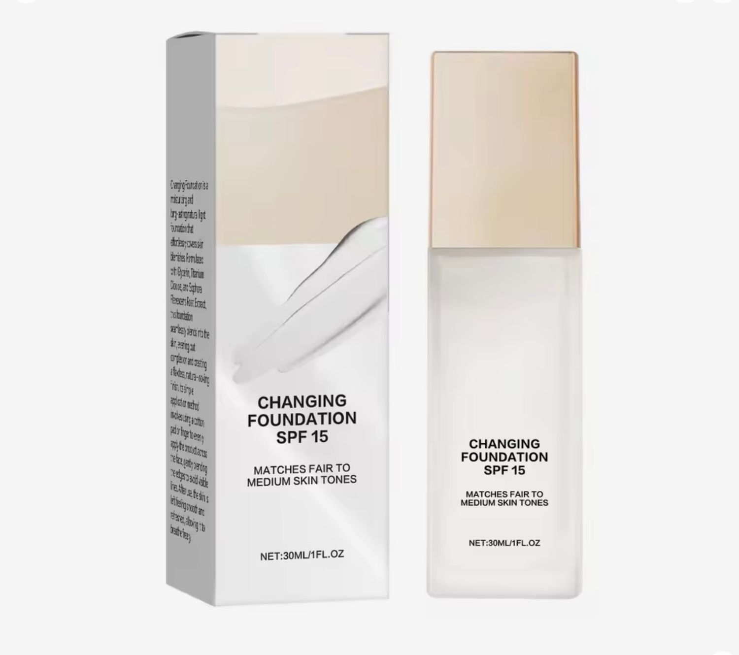 Color Changing Foundation. TOP kwaliteit! 30 ml