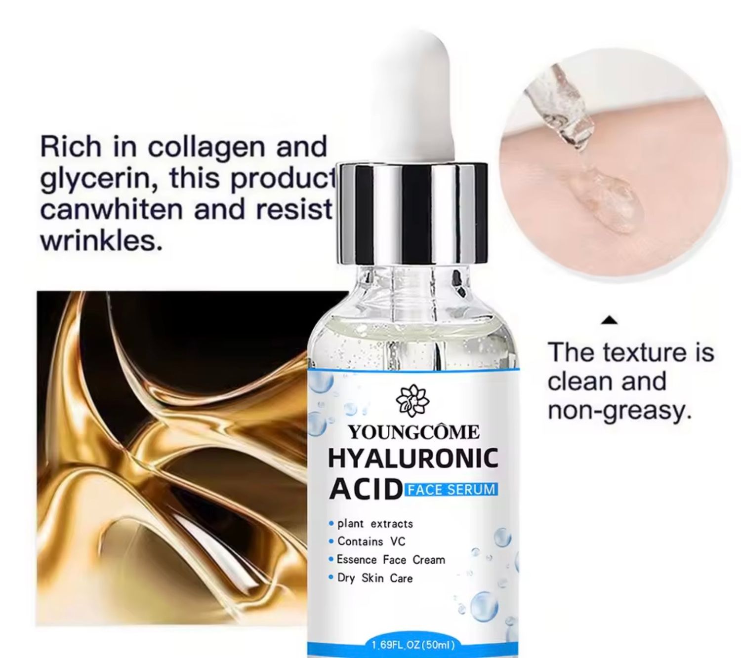 Hyaluronzuur gezichtsserum 30 ml bij myhearttoyours.nl